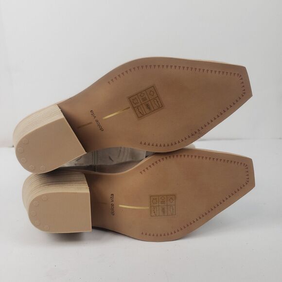 Dolce Vita Samare Western cowgirl tall Boots Suede beige Size 5 - Picture 15 of 16